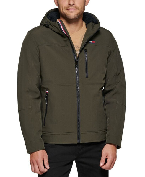 Men's Sherpa-Lined Softshell Hooded Jacket