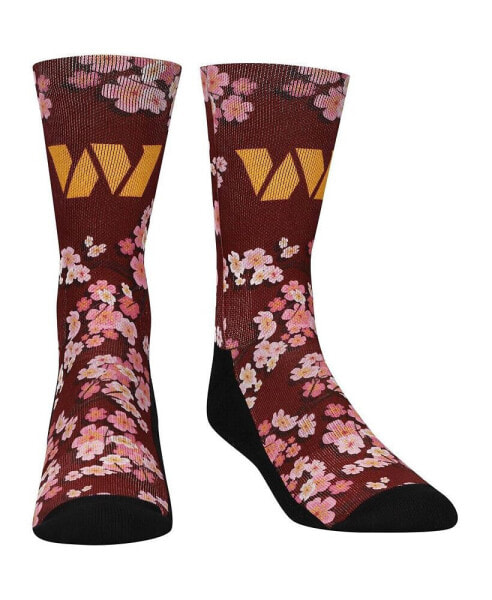 Youth Boys Rock Em Socks Washington Commanders Localized Cherry Blossom Crew Socks