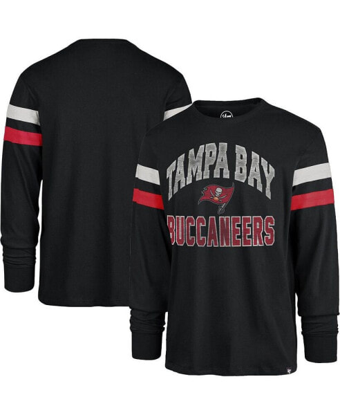 Men's Black Distressed Tampa Bay Buccaneers Irving Long Sleeve T-shirt