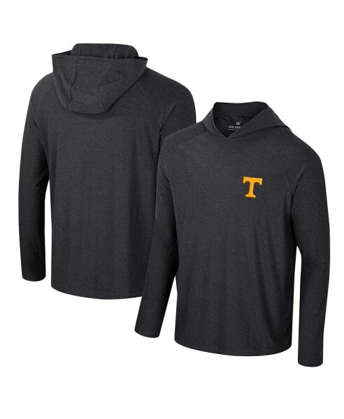 Men's Black Tennessee Volunteers Cloud Jersey Raglan Long Sleeve Hoodie T-shirt