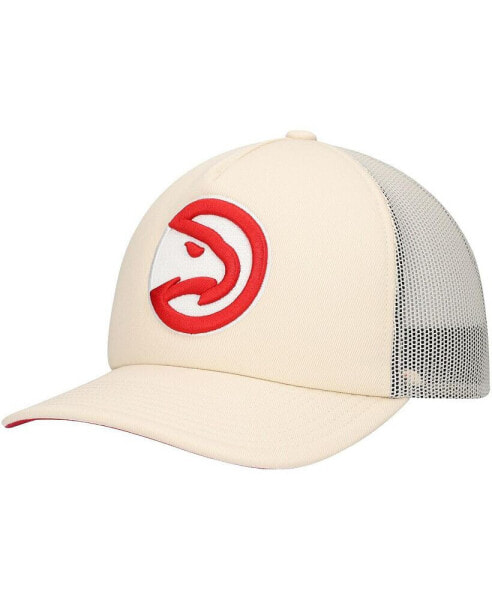 Men's Cream Atlanta Hawks Trucker Adjustable Hat