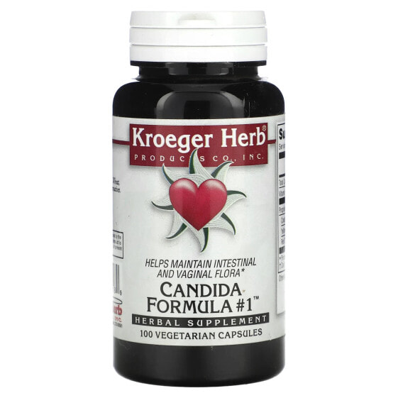 Kroeger Herb Co, Candida Formula # 1, 100 вегетарианских капсул