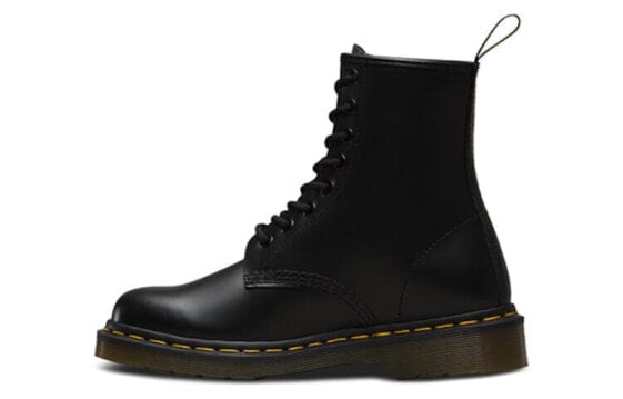 Черные ботинки DR. MARTENS 1460 из натуральной кожи 8 отверстий на шнурках