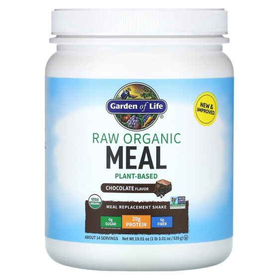 RAW Organic Meal, Meal Replacement Shake, Chocolate , 1 lb 3.01 oz (539 g)