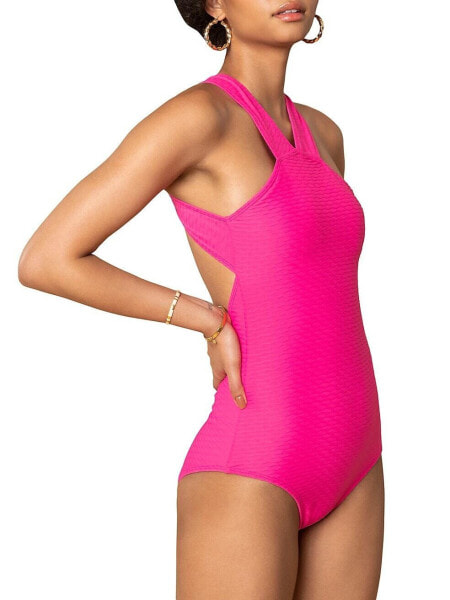 Shoshanna 282110 Women's Halter neck One-Piece Swimsuit, Size 4