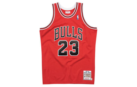 Mitchell & Ness NBA 复古运动球衣 AU球员版 1997-98赛季 公牛队 迈克尔·乔丹 23号 情侣款 红色 / Баскетбольная жилетка Mitchell Ness NBA AU 1997-98 23 AJY4GS18399-CBUSCAR97MJO