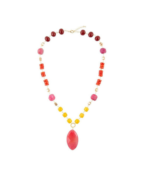 Barse bright Genuine Stone Pendant Necklace