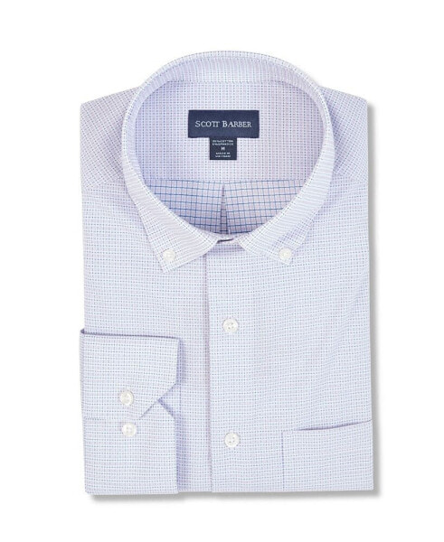 Men's Stretch Lilac Dobby Check