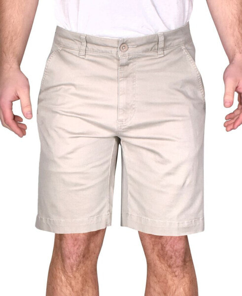 Men's Flat Front Stretch Comfort 9" Shorts