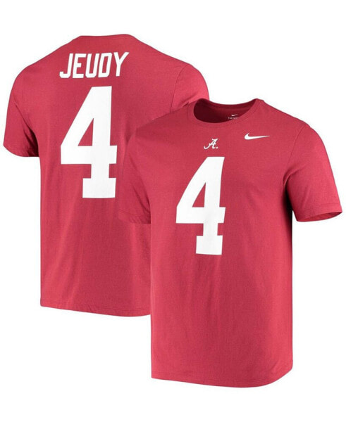Men's Jerry Jeudy Crimson Alabama Crimson Tide Name Number Alumni T-shirt