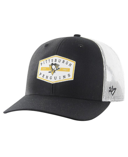 Men's Black Pittsburgh Penguins Convoy Trucker Adjustable Hat