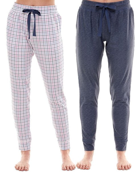 Women's Ultra-Soft Jogger Pajama Bottoms, Set of 2