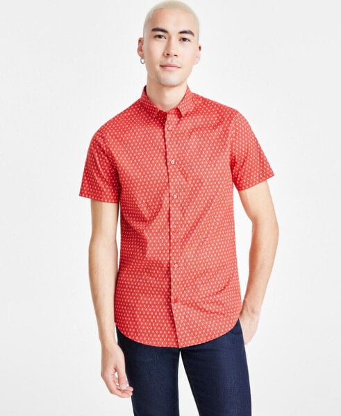 Рубашка мужская Armani Exchange с геометрическим принтом