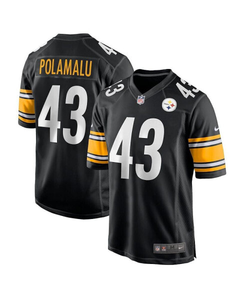 Men's Troy Polamalu Black Pittsburgh Steelers Retired Player Game Jersey
