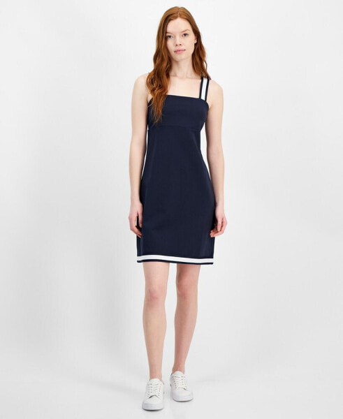 Women's Striped-Strap French Terry Sneaker Dress