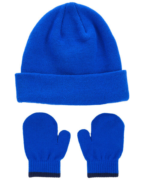 Toddler 2-Pack Beanie & Mittens 2T-4T
