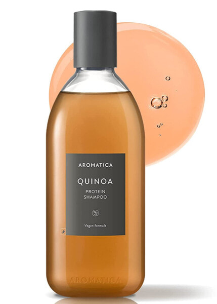 AROMATICA Quinoa Protein Shampoo - Delivers Protein and Nutrients for Extremely Damaged Hair - Sulphate and Silicone Free - 13.53 oz / 400 ml
