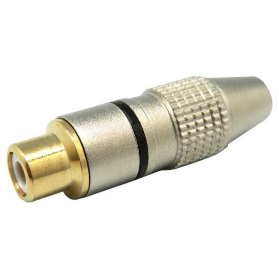 EUROCONNEX Female Professional Gold Metal Black Line RCA Connector