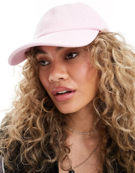 Dr Denim Nolan logo soft baseball cap in soft pink