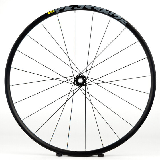 Велосипедное колесо спереди Mavic Crossride FTS-X 29" 15x100mm диск черно-серый Thru Axel
