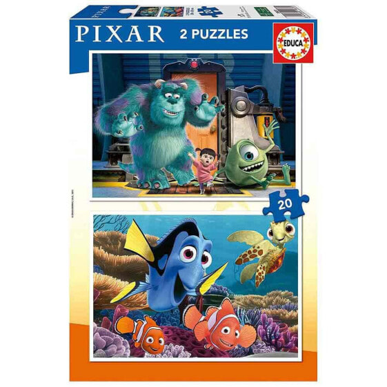 Пазл развивающий EDUCA BORRAS 2X20 детский Disney Pixar (В поисках Немо + Монстры на Привале)