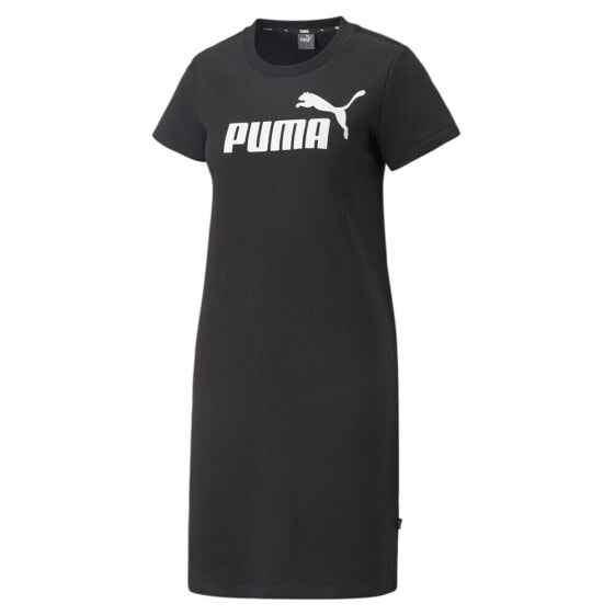 Puma Essentials Logo Short Sleeve T-Shirt Dress Womens Size M Casual 67372101