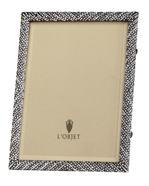 L'objet Deco Twist Pave Noir & White Crystals