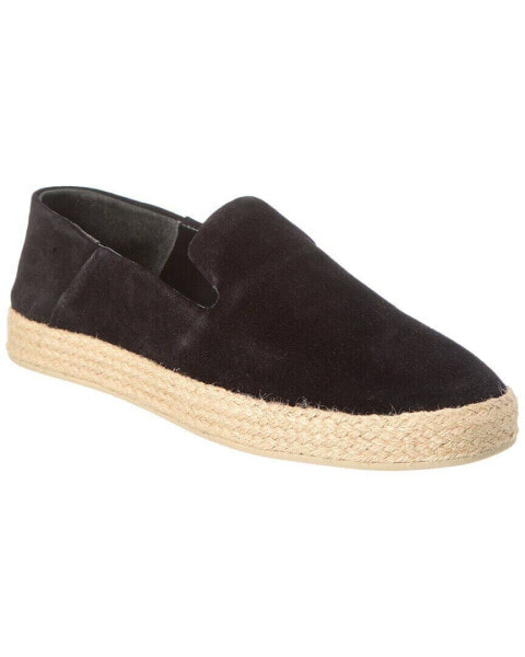 Vince Emmitt Suede Espadrille Men's Black 11.5