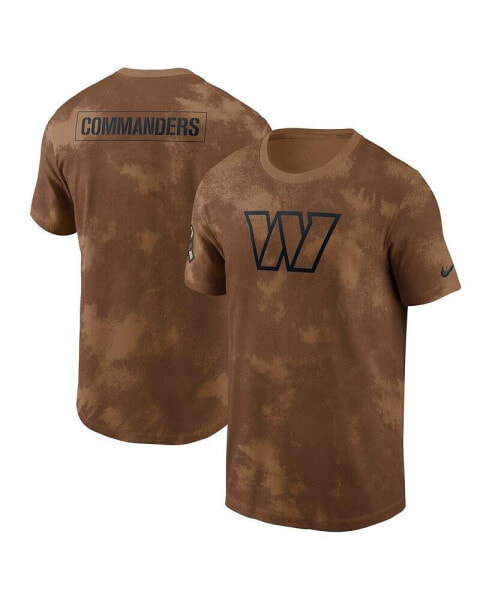 Men's Brown Washington Commanders 2023 Salute To Service Sideline T-shirt