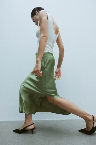 Crêpe Satin Skirt