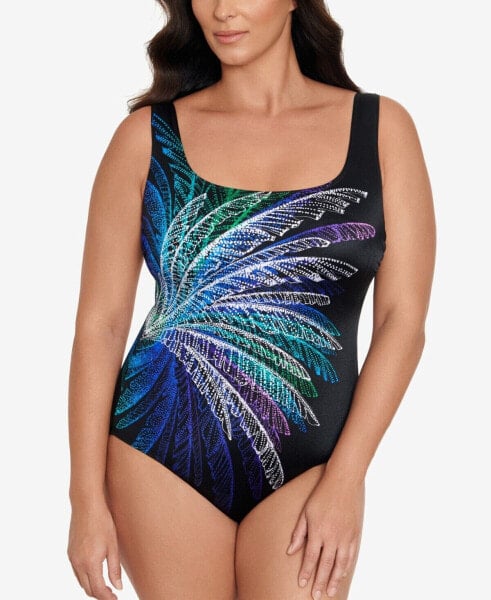 Swim Solutions Women's Firework Print One-Piece Swimsuit Multi Size 8