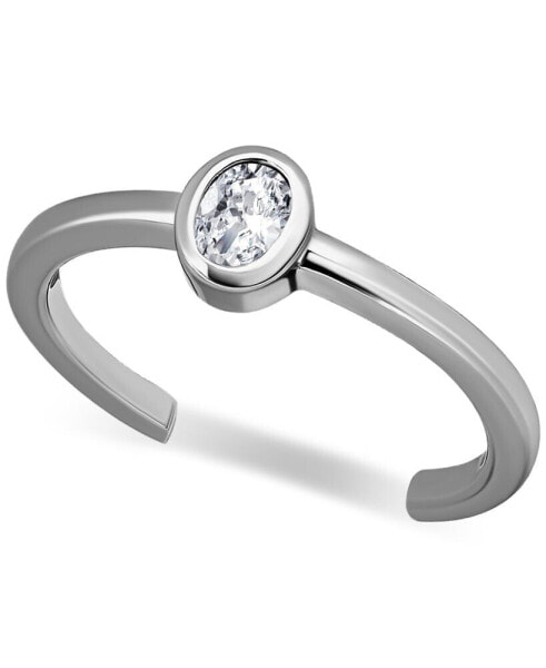 Cubic Zirconia Oval Bezel Toe Ring, Created for Macy's