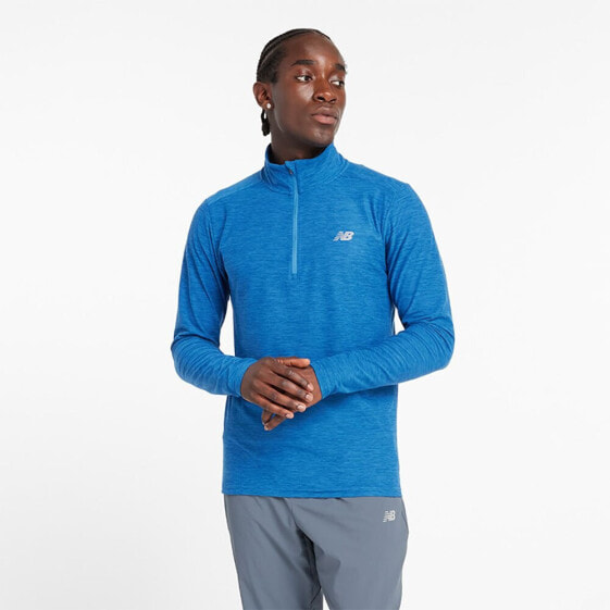 NEW BALANCE Space Dye half zip long sleeve T-shirt