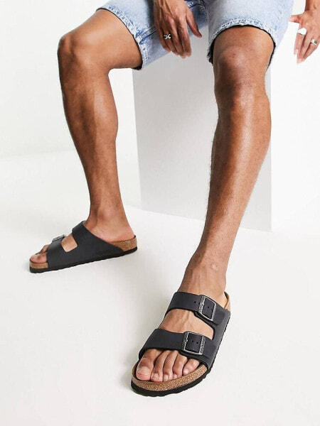 Birkenstock Arizona sandals in black Oiled Leather