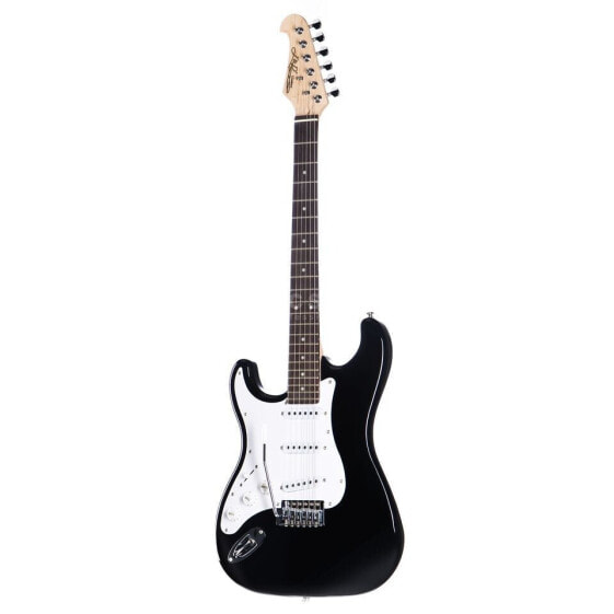 J & D Electric guitar ST Rock BK Lefthand Black