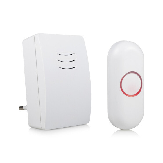 Byron DBY-21132 Wireless doorbell set DB132 - White - 80 dB - Home - Office - IP44 - 1 pc(s) - Plastic