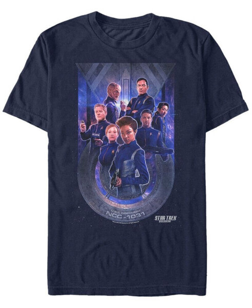 Star Trek Men's Discovery U.S.S. Discovery Starfleet Poster Short Sleeve T-Shirt