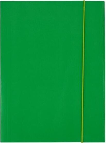 Папка для документов картонная с резинкой A4 зеленая D.RECT