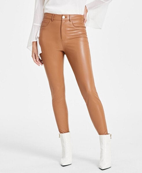 Women's Faux-Leather Skinny Pants, Created for Macy's