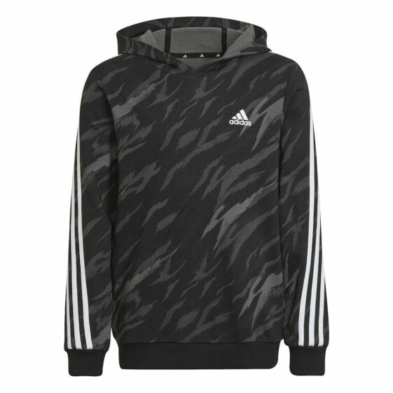 Толстовка с капюшоном детская Adidas 3 Stripes Чёрный