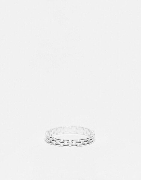 The Status Syndicate sterling silver chain link ring