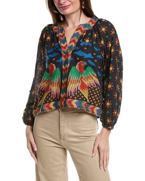 Farm Rio Macaw Night Blouse Women's