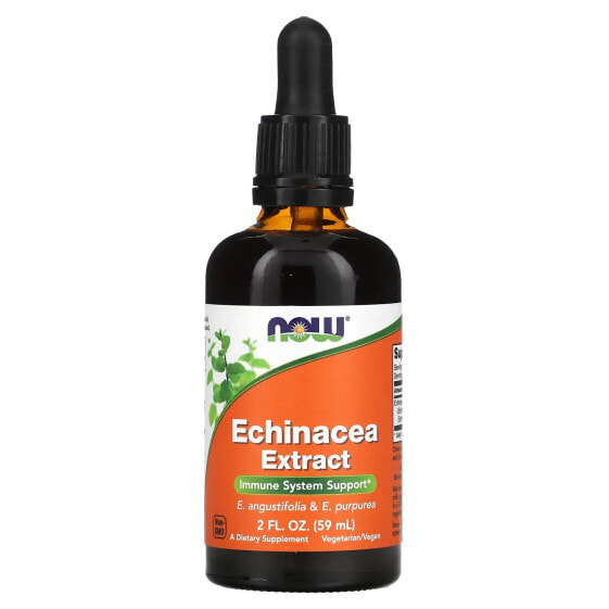 Витаминный препарат от гриппа и простуды NOW Echinacea Extract, 59 мл