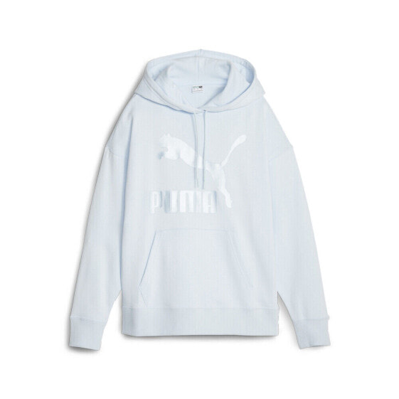 Puma Classics Logo Pullover Hoodie Womens Blue Casual Outerwear 62281969