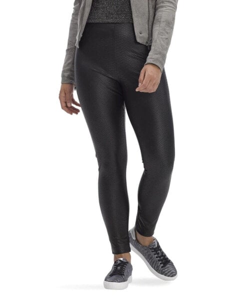 HUE Croco Leatherette High Rise Leggings - U22165