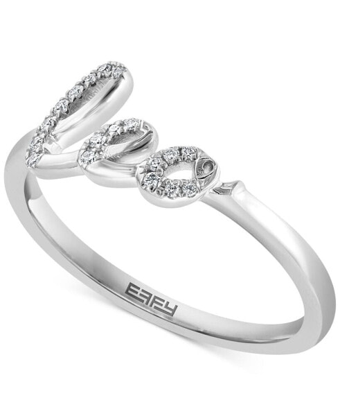 EFFY® Diamond Zodiac Leo Ring (1/20 ct. t.w.) in Sterling Silver