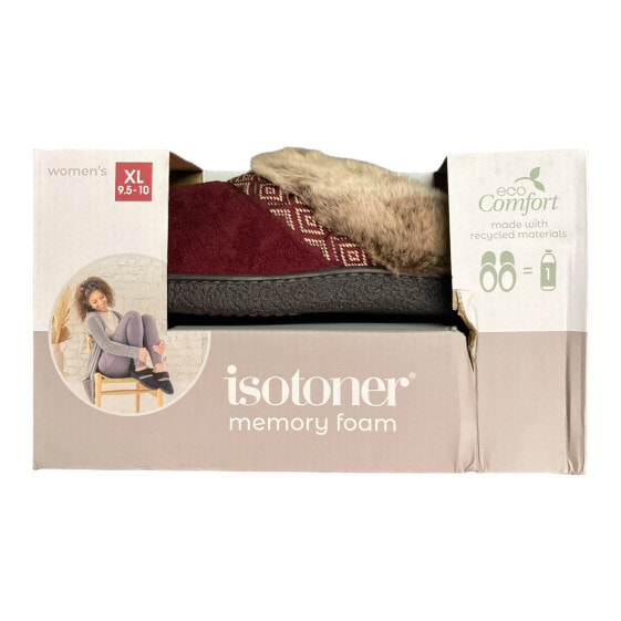 Isotoner Ladies Memory Foam Hoodback Comfort Slippers