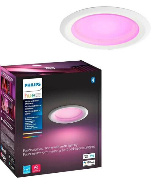 Светильник Philips Hue Downlight 4" белый и цветной амбиент