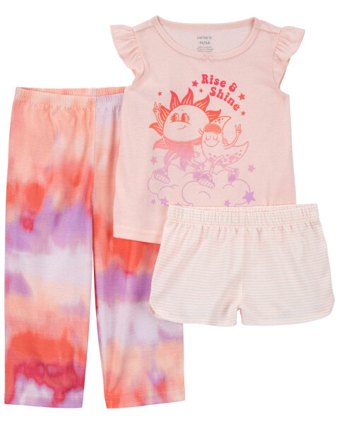 Toddler 3-Piece Sun Loose Fit Pajamas 5T