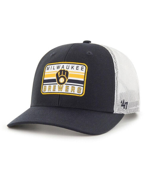 Men's Navy Milwaukee Brewers Drifter Trucker Adjustable Hat